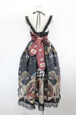 画像3: Royal Princess Alice / Dark Alice Tea Party・まくらくらまコラボワンピース  黒 I-26-08-03-076-LO-OP-TE-ZI (3)