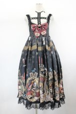 画像5: Royal Princess Alice / Dark Alice Tea Party・まくらくらまコラボワンピース  黒 I-26-08-03-076-LO-OP-TE-ZI (5)