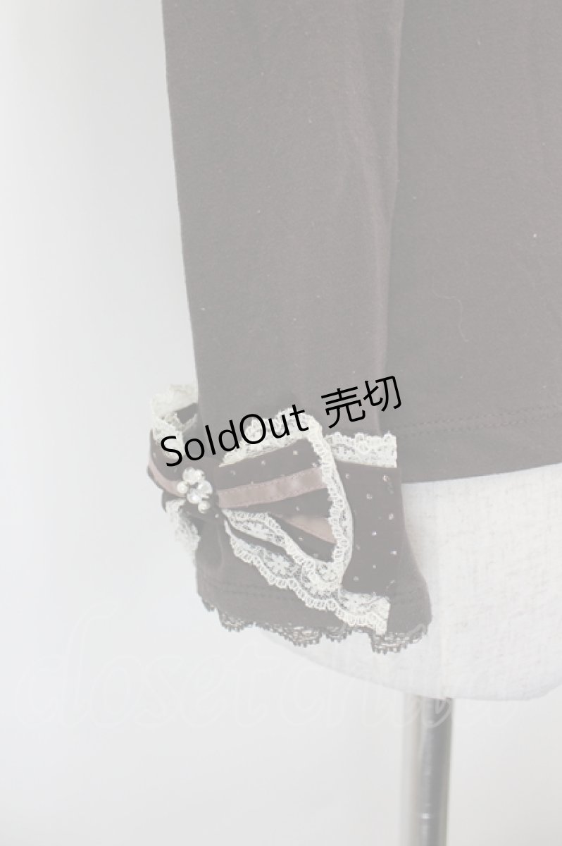 画像5: axes femme / パールドットシフォンカットソー  ブラウン I-26-08-03-008-AX-TO-SA-ZI (5)
