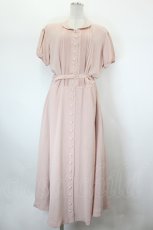 画像1: INGEBORG / ドット半袖シフォンワンピース  ピンクＸ白 I-26-08-03-080-LO-OP-SA-ZI (1)