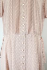 画像3: INGEBORG / ドット半袖シフォンワンピース  ピンクＸ白 I-26-08-03-080-LO-OP-SA-ZI (3)