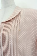 画像4: INGEBORG / ドット半袖シフォンワンピース  ピンクＸ白 I-26-08-03-080-LO-OP-SA-ZI (4)