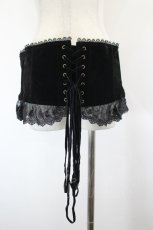 画像2: ATELIER PIERROT / Adenophora アデノフォラ ベロアコルセット 2 黒 I-26-08-03-112-EL-TO-TE-ZI (2)