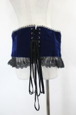 画像2: ATELIER PIERROT / Adenophora アデノフォラ ベロアコルセット 2 ネイビー I-26-08-03-113-EL-TO-TE-ZI (2)
