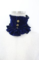 画像1: ATELIER PIERROT / Adenophora アデノフォラ ベロアチョーカー  ネイビー I-26-08-03-116-EL-ZA-TE-ZI (1)