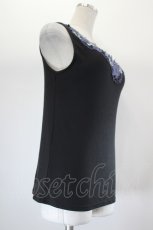 画像3: axes femme / モチーフレースカップ付タンク  黒 I-26-08-06-027-AX-TO-TE-ZI (3)