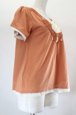 画像3: axes femme / モチーフ付ブロッキングプルオーバー M オレンジ I-26-08-06-028-AX-TO-SA-ZI (3)