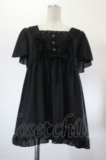 画像1: axes femme / フェミニンレースAラインブラウス M ブラック I-26-08-06-004-AX-BL-SA-ZI (1)