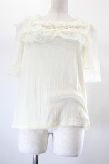画像1: axes femme / シフォンローズプルオーバー  生成り I-26-08-06-034-AX-TO-TE-ZI (1)