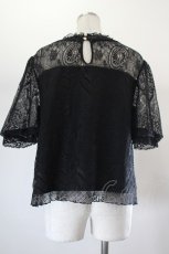 画像2: axes femme / ビーズビスチェ切替レースプルオーバー  黒 I-26-08-06-035-AX-TO-TE-ZI (2)