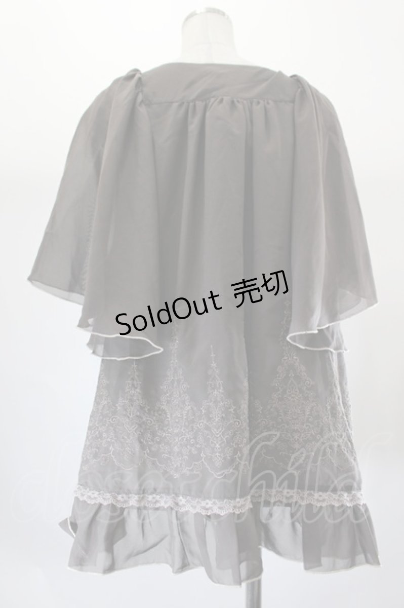 画像2: axes femme / ラッフルスリーブシフォンチュニック M ブラウン I-26-08-06-036-AX-TO-SA-ZI (2)