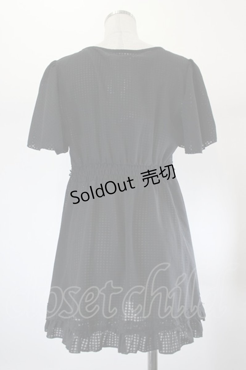 画像2: axes femme / フェミニンレースAラインブラウス M ブラック I-26-08-06-004-AX-BL-SA-ZI (2)
