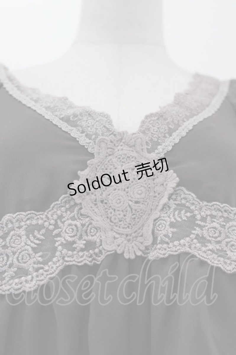 画像4: axes femme / ラッフルスリーブシフォンチュニック M ブラウン I-26-08-06-036-AX-TO-SA-ZI (4)