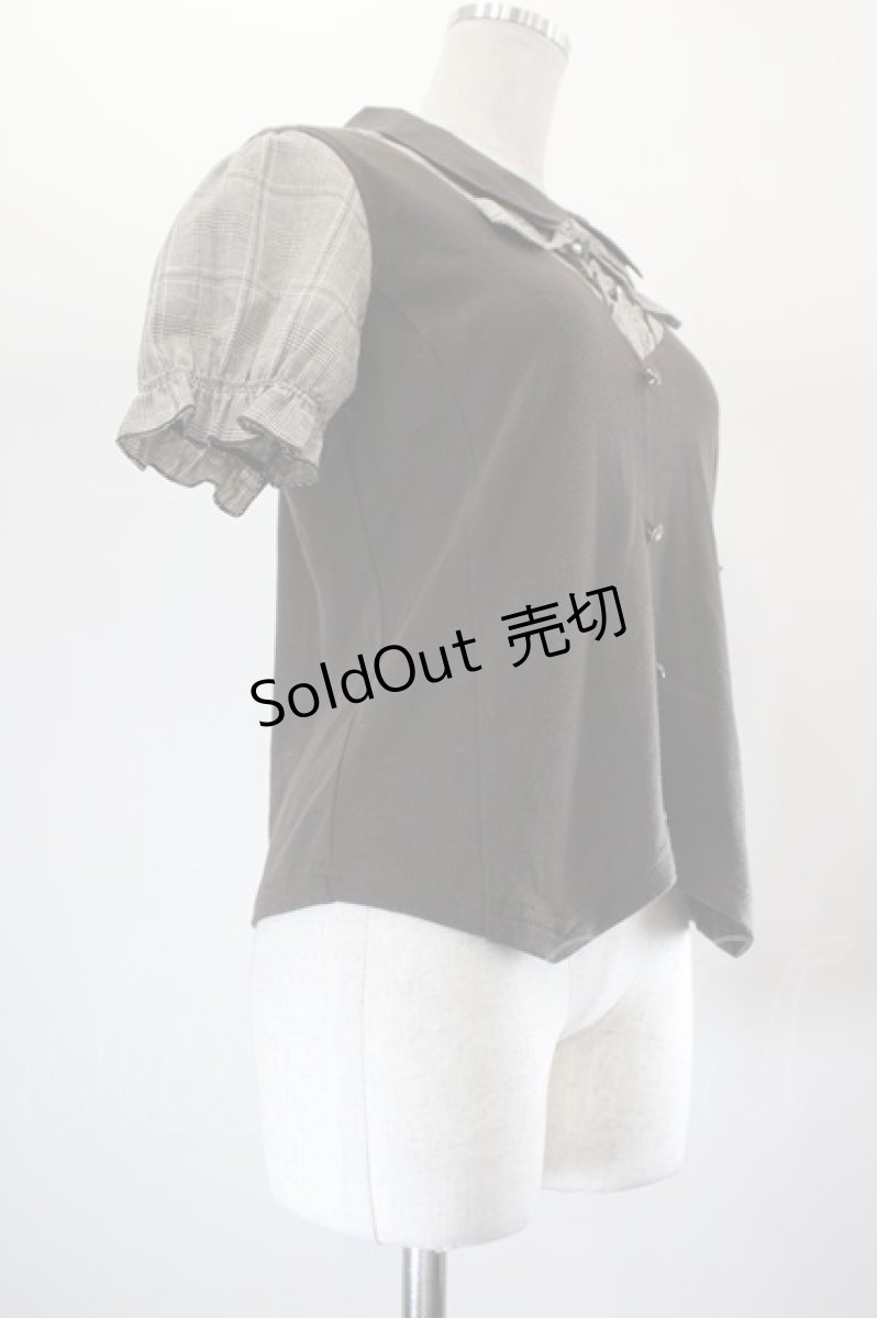 画像3: axes femme POETIQUE / チェック切替ドッキングプルオーバー M ブラウン I-26-08-06-037-AX-TO-SA-ZI (3)