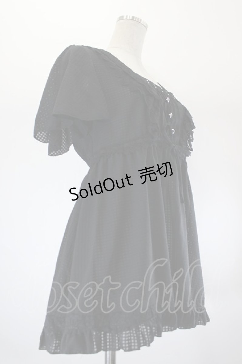 画像3: axes femme / フェミニンレースAラインブラウス M ブラック I-26-08-06-004-AX-BL-SA-ZI (3)