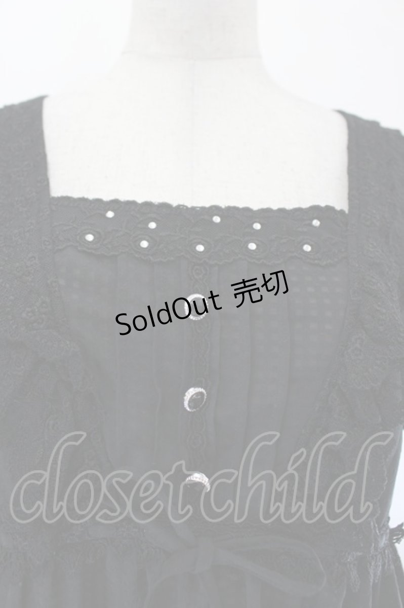 画像4: axes femme / フェミニンレースAラインブラウス M ブラック I-26-08-06-004-AX-BL-SA-ZI (4)
