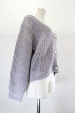 画像3: axes femme / ケーブルニットカーディガン M ラベンダー I-26-08-06-044-AX-TO-SA-ZI (3)