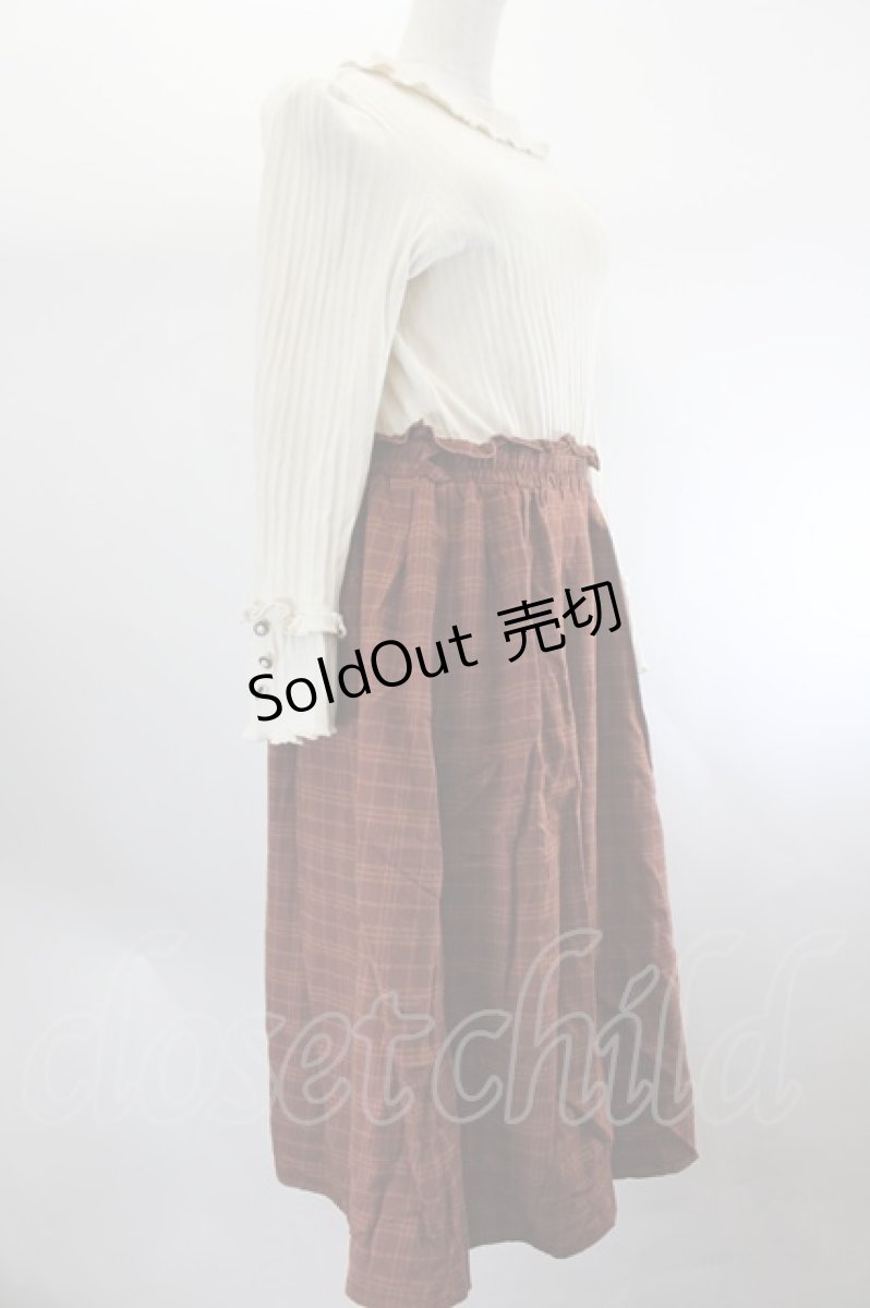 画像3: axes femme / 2021年福袋ワンピース M ベージュ×ブラウン I-26-08-06-063-AX-OP-SA-ZI (3)