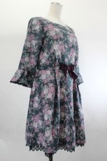 画像3: axes femme POETIQUE / ローズ起毛ワンピース M グリーン I-26-08-06-064-AX-OP-SA-ZI (3)