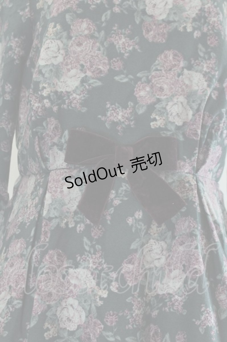 画像4: axes femme POETIQUE / ローズ起毛ワンピース M グリーン I-26-08-06-064-AX-OP-SA-ZI (4)