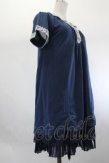 画像3: axes femme / ポロシャツチュニックワンピース M ネイビー I-26-08-06-065-AX-OP-SA-ZI (3)
