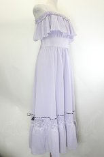 画像3: axes femme POETIQUE / オフショルフリルロングワンピース  ラベンダー I-26-08-06-071-AX-OP-TE-ZI (3)