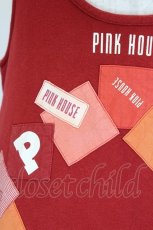 画像3: PINK HOUSE / ワッペンパッチワークカットソージャンパースカート  レッド I-26-08-06-084-LO-OP-SA-ZI (3)