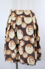 画像1: Jane Marple / フェアリーテイルカメオスカート  ブラウン I-26-08-06-099-JM-SK-SA-ZI (1)