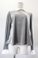 画像1: Angelic Pretty / Velvet Ribbonカットソー  グレーｘ白 I-26-08-06-011-AP-TO-SA-ZI (1)