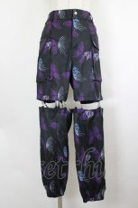 画像1: ACDC RAG / アンデッドバタフライカーゴパンツ  黒Ｘ紫 I-26-08-06-113-PU-PA-SA-ZI (1)