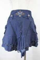 画像2: Ozz oneste / チャイナ風ポケットフラップ付ショートパンツ  ネイビー I-26-08-06-114-OO-PA-SA-ZI (2)