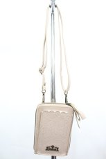 画像1: axes femme / 型押しデザインポシェット  ベージュ I-26-08-06-126-AX-ZA-TE-ZI (1)