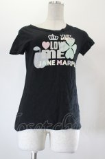 画像1: Jane Marple / クローバー英字Tシャツ  黒Ｘ緑Ｘグレー I-26-08-06-015-JM-TO-SA-ZI (1)