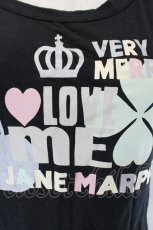 画像4: Jane Marple / クローバー英字Tシャツ  黒Ｘ緑Ｘグレー I-26-08-06-015-JM-TO-SA-ZI (4)
