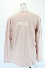 画像2: PINK HOUSE / ロゴプリントカットソー  ピンクＸ白 I-26-08-07-024-LO-TO-SA-ZI (2)