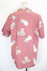 画像2: PINK HOUSE / バンダナうさぎ&人参開襟シャツ M パープル I-26-08-07-032-LO-BL-SA-ZI (2)