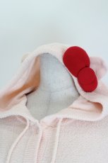 画像3: PINK HOUSE / PINK HOUSE×HELLO KITTY ネコ耳付きフードカーディガン  ピンクＸ赤 I-26-08-07-036-LO-TO-SA-ZI (3)