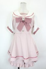 画像1: LIZ LISA / セーラーカラーセットアップ 0 ピンク I-26-08-07-068-LO-PA-TE-ZI (1)