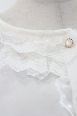 画像5: To Alice / レースフレア袖ブラウス M 白×赤 I-26-08-07-007-LO-BL-TE-ZI (5)