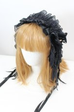 画像1: MR corset / ウィングリボンヘッドドレス  黒 I-26-08-07-114-GO-AC-TE-ZI (1)