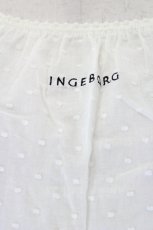 画像4: INGEBORG / ロゴ刺繍ドビードットブラウス  アイボリー I-26-08-07-018-LO-BL-SA-ZI (4)