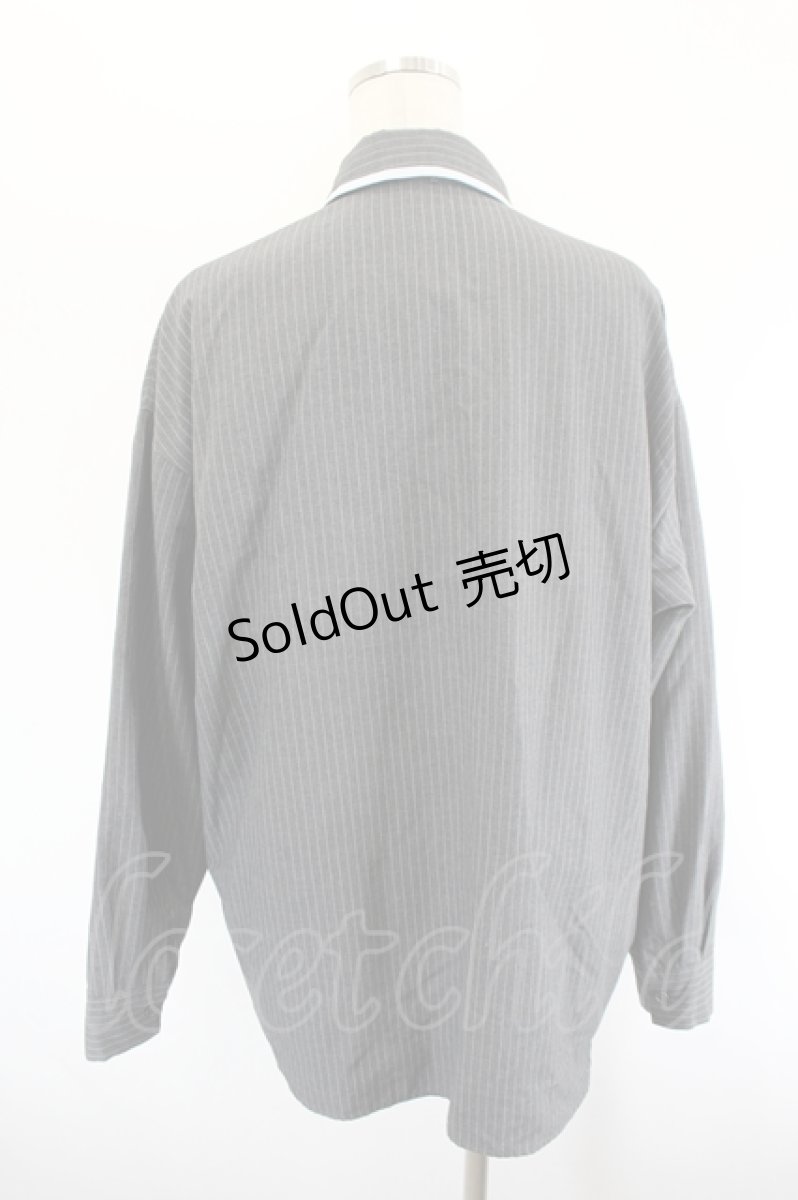 画像2: MILKBOY / PIN STRIPE SHIRTS  グレー I-26-08-09-028-MB-TS-TE-ZI (2)