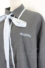 画像4: MILKBOY / PIN STRIPE SHIRTS  グレー I-26-08-09-028-MB-TS-TE-ZI (4)