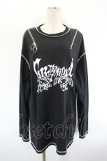 画像1: Grrr the Lipper / LloromannicコラボロングスリーブTシャツ  黒 I-26-08-09-029-PU-BL-TE-ZI (1)