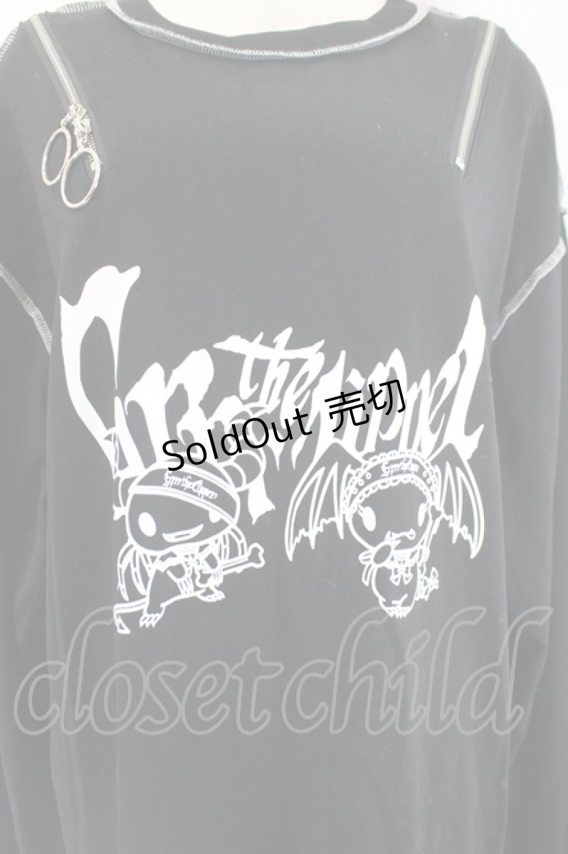 画像4: Grrr the Lipper / LloromannicコラボロングスリーブTシャツ  黒 I-26-08-09-029-PU-BL-TE-ZI (4)