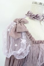 画像7: OFF guide 日常指北 / 月&星チュール長袖ワンピース  パープル I-26-08-09-036-LO-OP-SA-ZI (7)