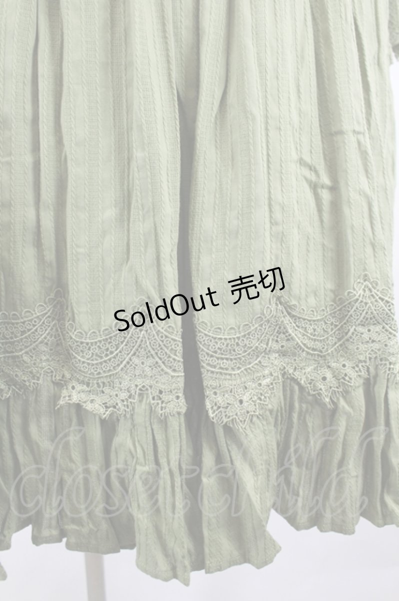 画像6: BITTERSWEET / フロントレースハイネック長袖ワンピース&カチューシャセット  カーキ I-26-08-09-038-LO-OP-SA-ZI (6)