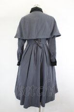画像3: Forest Wardrobe 森林衣樹 / ケープデザイン長袖ワンピース M グレーＸ黒 I-26-08-09-040-LO-OP-SA-ZI (3)