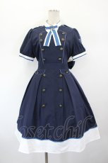 画像1: Amavel / Romantique Millitaryワンピース F ネイビー I-26-08-09-056-CA-OP-TE-ZI (1)