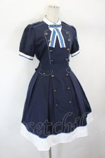 画像4: Amavel / Romantique Millitaryワンピース F ネイビー I-26-08-09-056-CA-OP-TE-ZI (4)